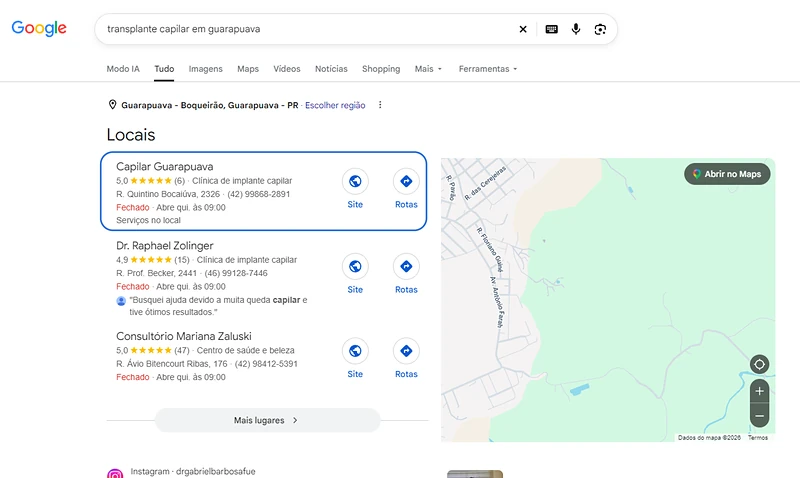 Google Maps: 1º lugar no mapa