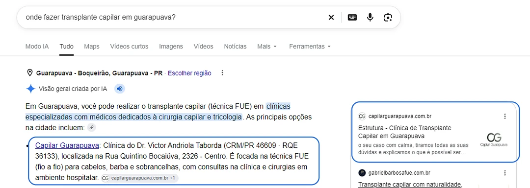 Visão geral criada por IA: Citada no resumo do Google